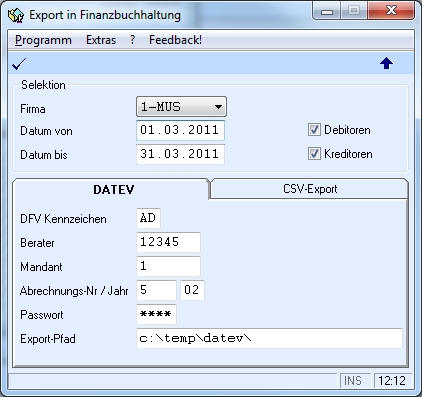 Datev Schnittstelle